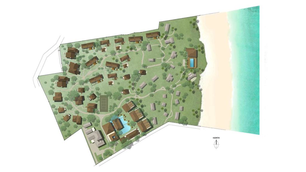 Building Area: 20 acres

Building Status: Unbuilt

Touzet Studio created the master plan for the 20-acre site of Pink Sands Resort, Harbour Island, Bahamas. The firm was engaged to also design a series of new estate homes, beachfront cottages, and common areas for this celebrated resort. This project was slated to be LEED certified, so Touzet Studio worked to design an environmentally-conscious re-interpretation of Bahamian architecture. The cottages collected rainwater and were cooled passively through cross-ventilation. Designed to sit very lightly on the landscape, the Tree Top units gave a sense of floating, so their occupants would feel as if they were in a treehouse or tree canopy.