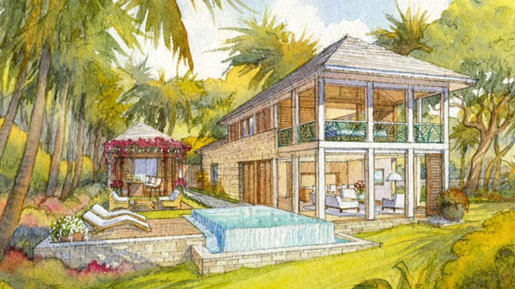 Building Area: 2,851 SF
Building Status: Unbuilt

Touzet Studio created the Master Plan for the 20-acre site of Pink Sands Resort and was asked to design several estate homes, beach front cottages and common areas for this famous resort. This project was slated to be a LEED project and employ many passive sustainable design features as well as cutting edge technology for wind and rain resiliency. 

Touzet Studio worked on the design of environmentally conscious re-interpretation of Bahamian architecture. The cottages collected rainwater, were cooled passively through cross ventilation. The Tree Top Units were designed as floating treehouses that sat very lightly on the landscape and gave the feeling of being in a treehouse or tree canopy.