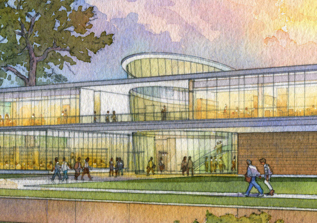 Building Area : 45,400 SF
Building Status : Competition 

This project is an invited competition we entered for St. Thomas University. The building was for their School of Global Justice. One of the key design features was an elliptical rotunda where the community could gather.